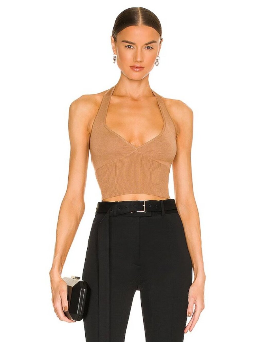 Victor Glemaud Bustier Top in Camel